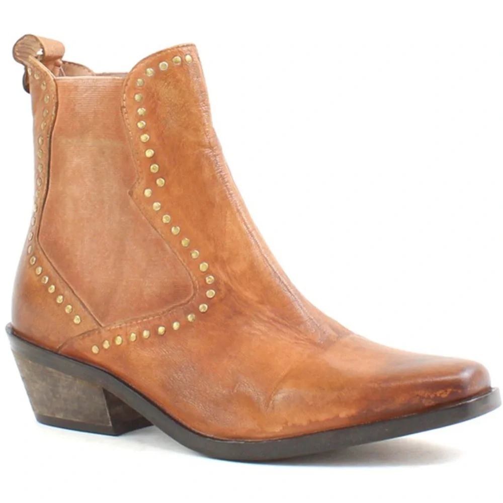 Roan by Bed Stu Cliffhanger Boots - Almond Leather Bootie NEW